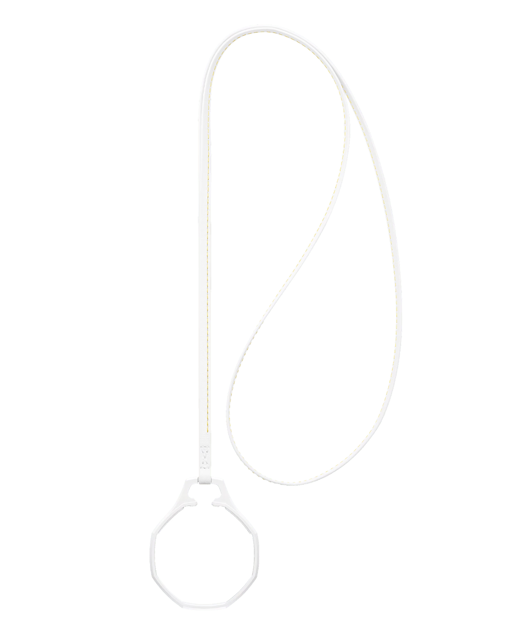 ROYAL POP / LEATHER LANYARD HUIT BLANC